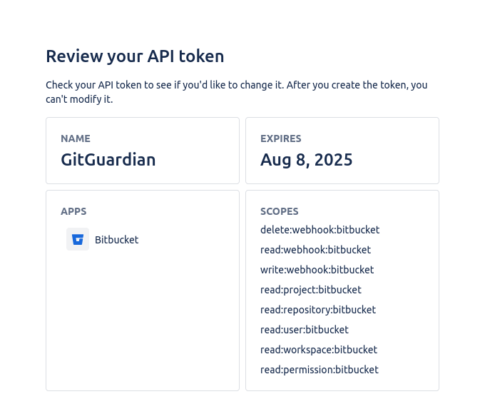 API token scopes