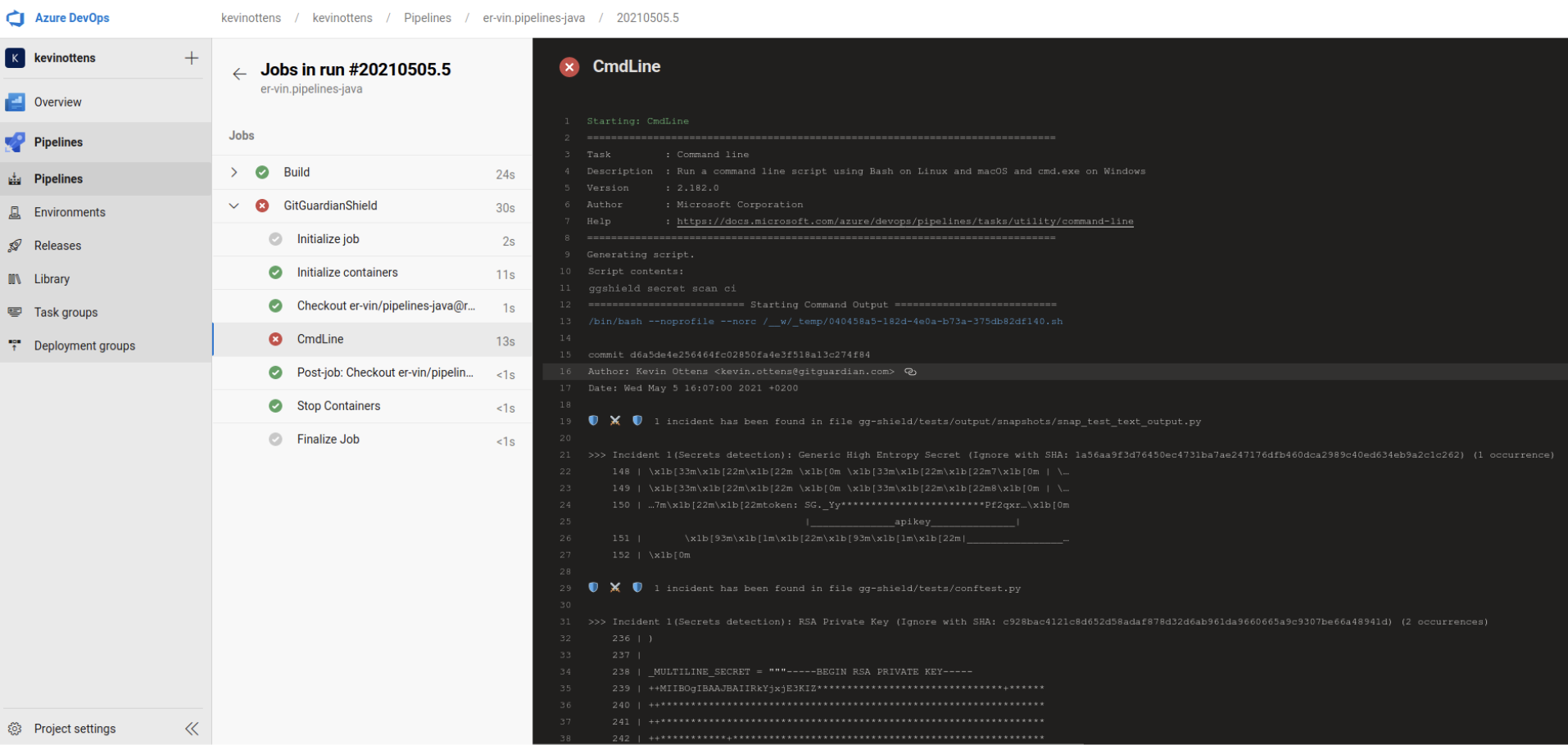 Azure Pipelines output