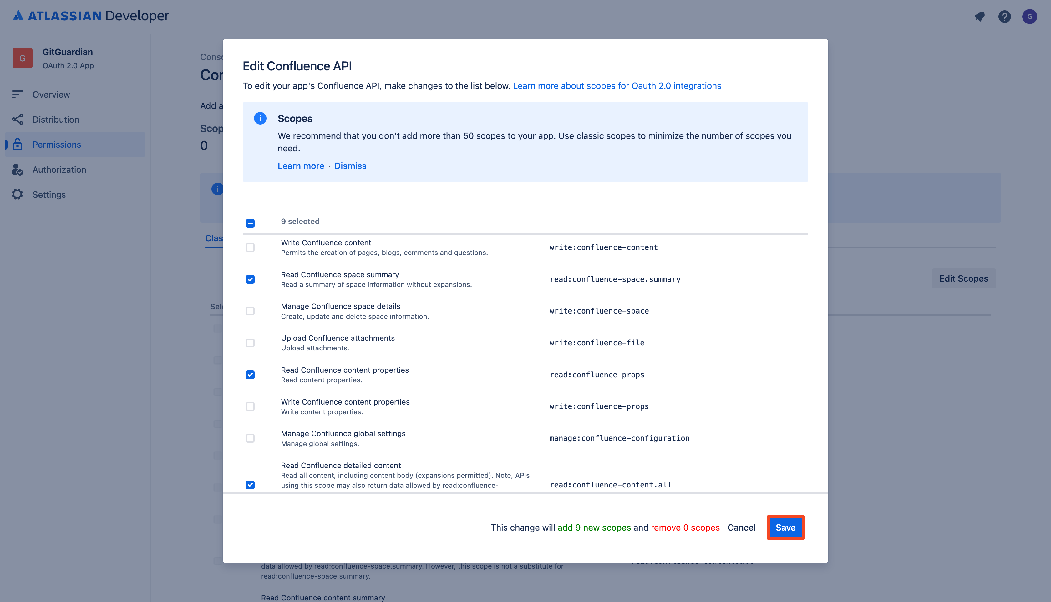 Confluence Cloud - Classic scopes