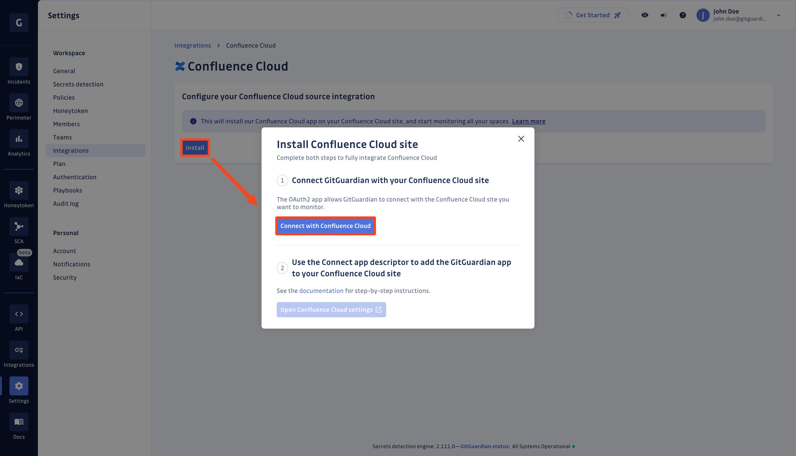 Confluence Cloud install - Step 1