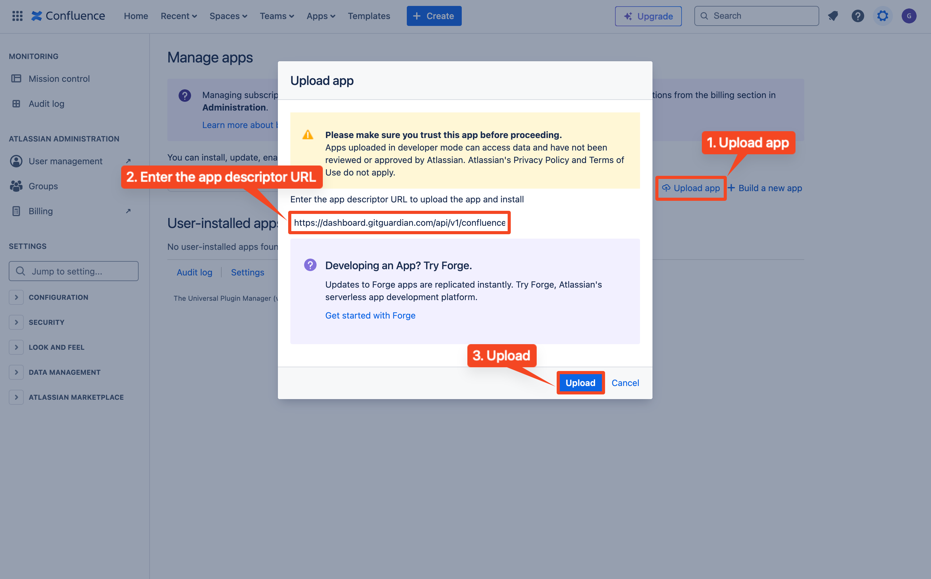 Integrate a new Confluence Cloud source | GitGuardian documentation