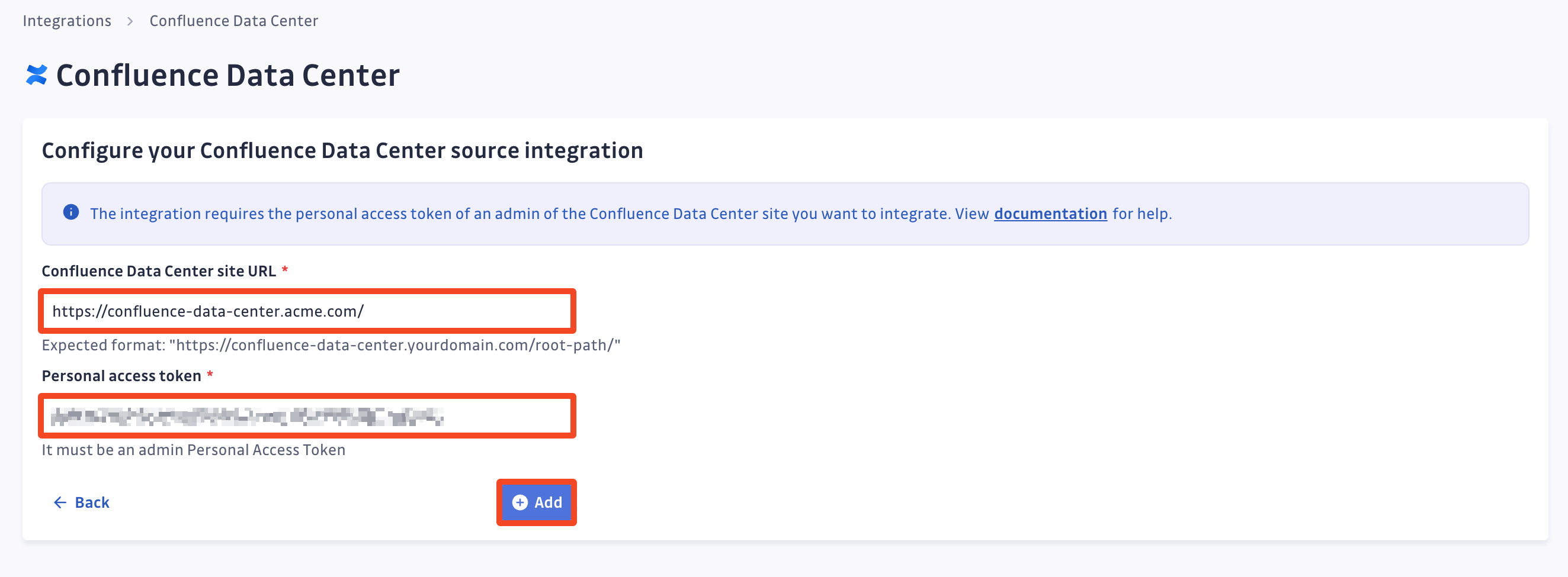 Confluence Data Center integration