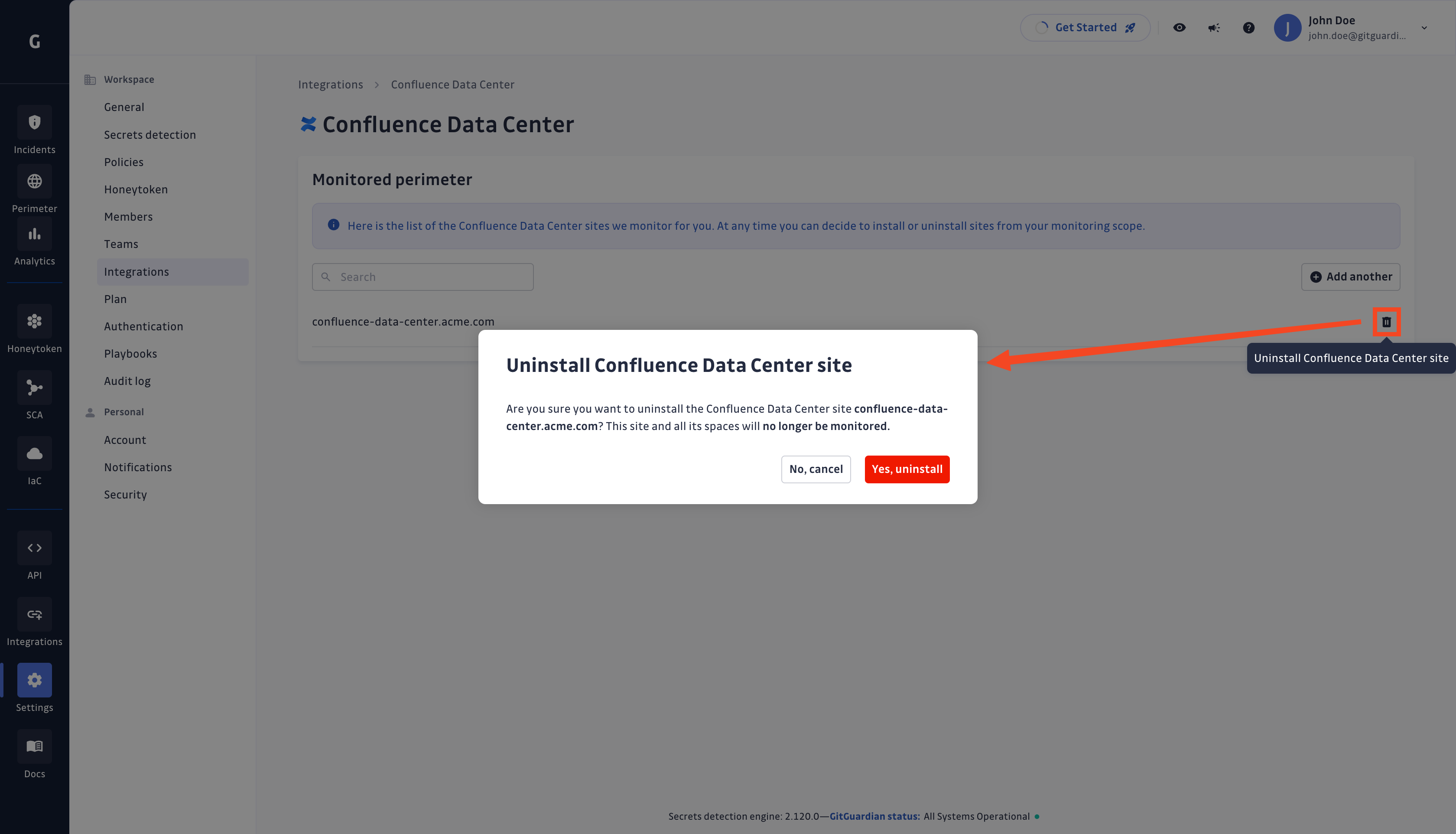 Confluence Data Center uninstall