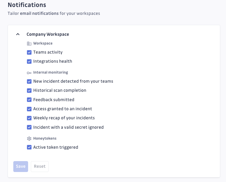 email preferences