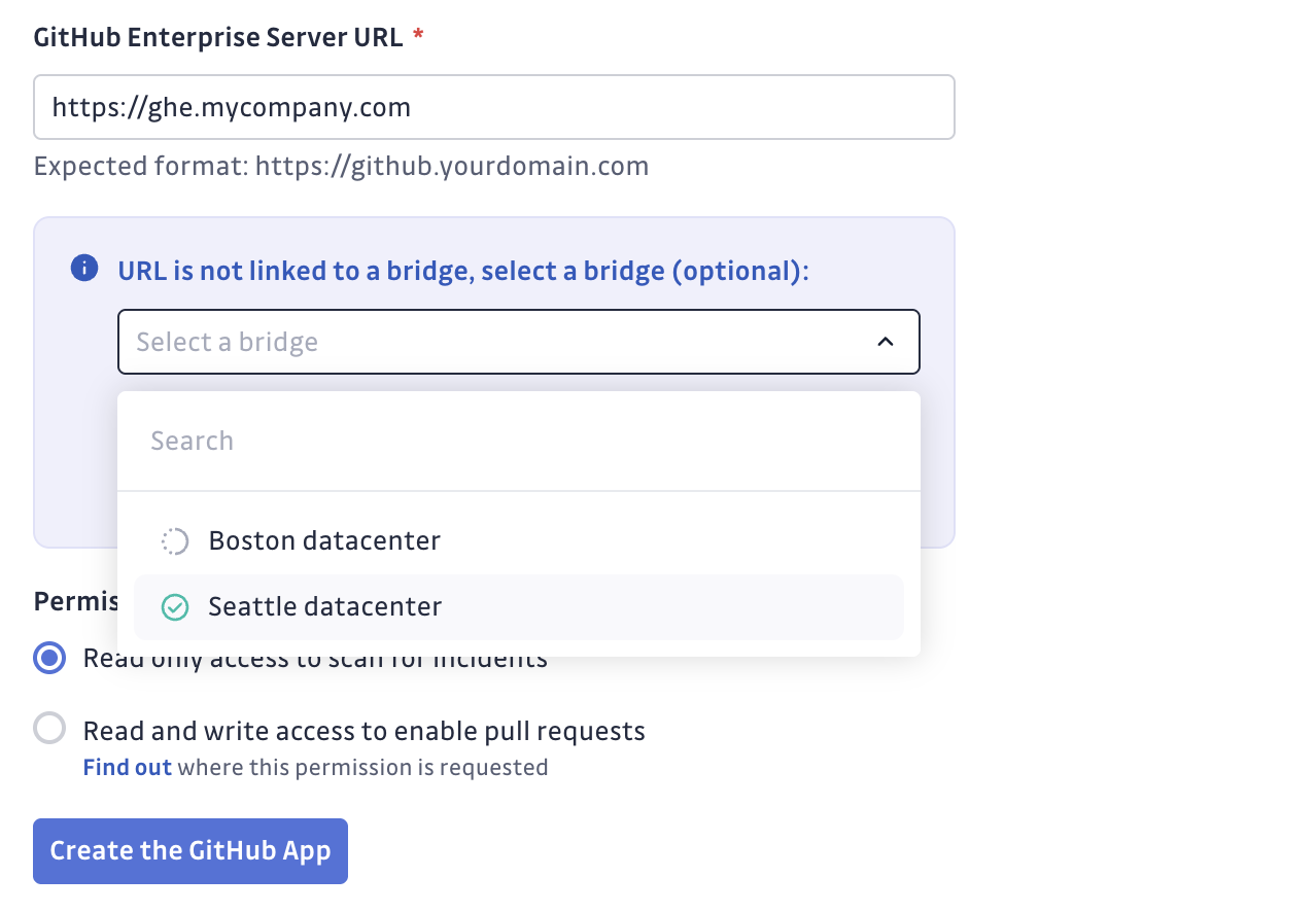 Example Sources Integration Settings