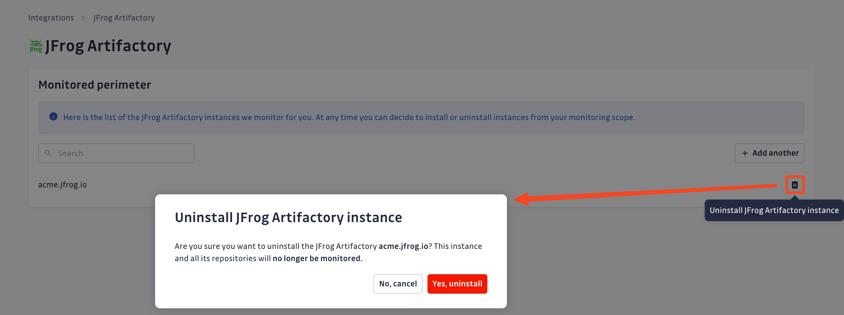 JFrog Container Registry uninstall