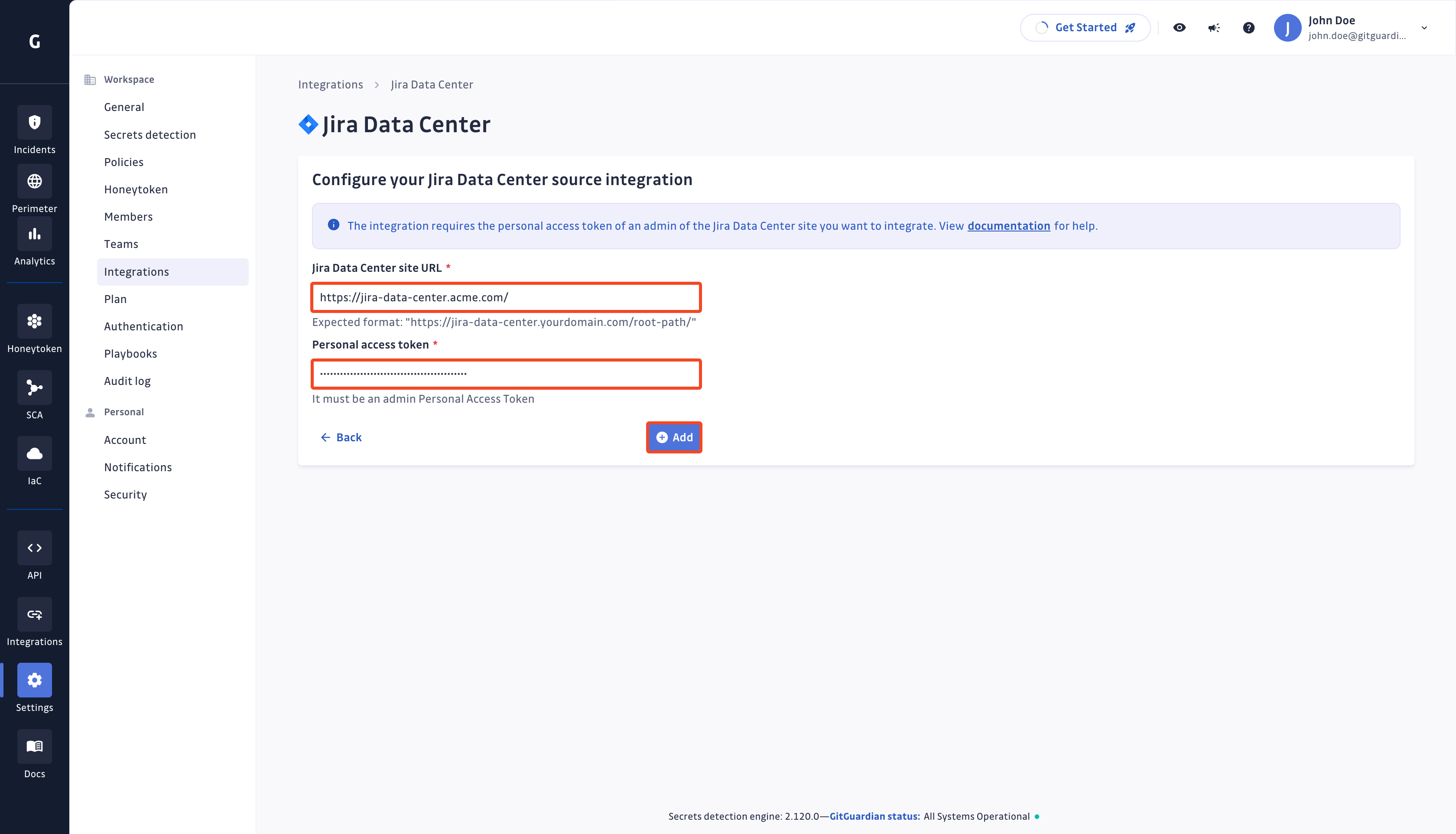 Jira Data Center integration