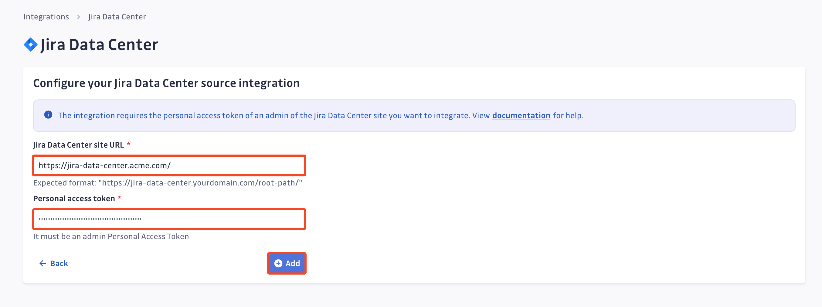 Jira Data Center integration