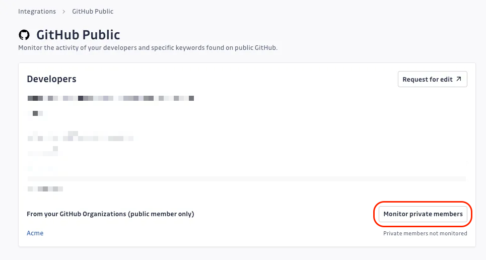 Monitor private members