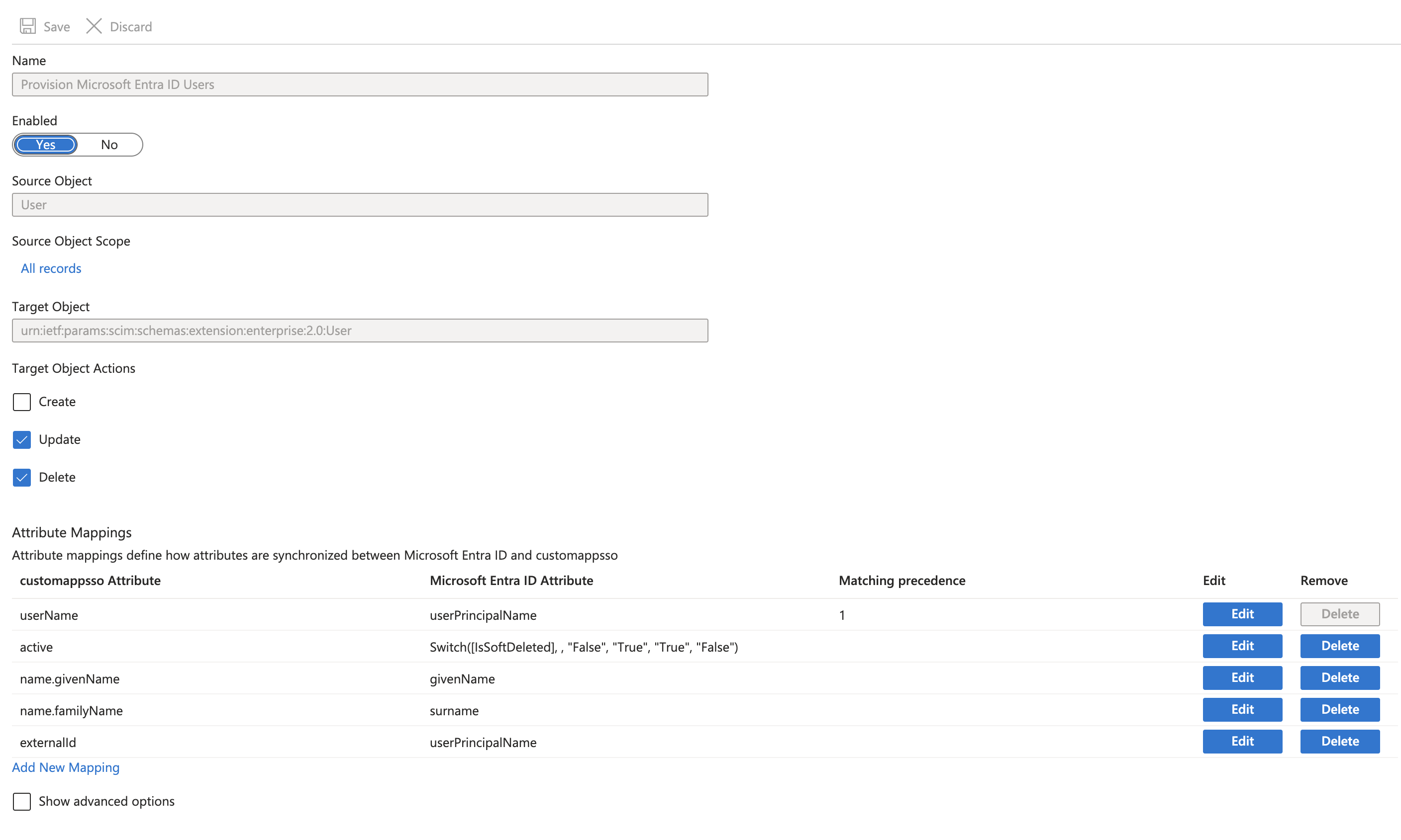 ms intra scim attribute