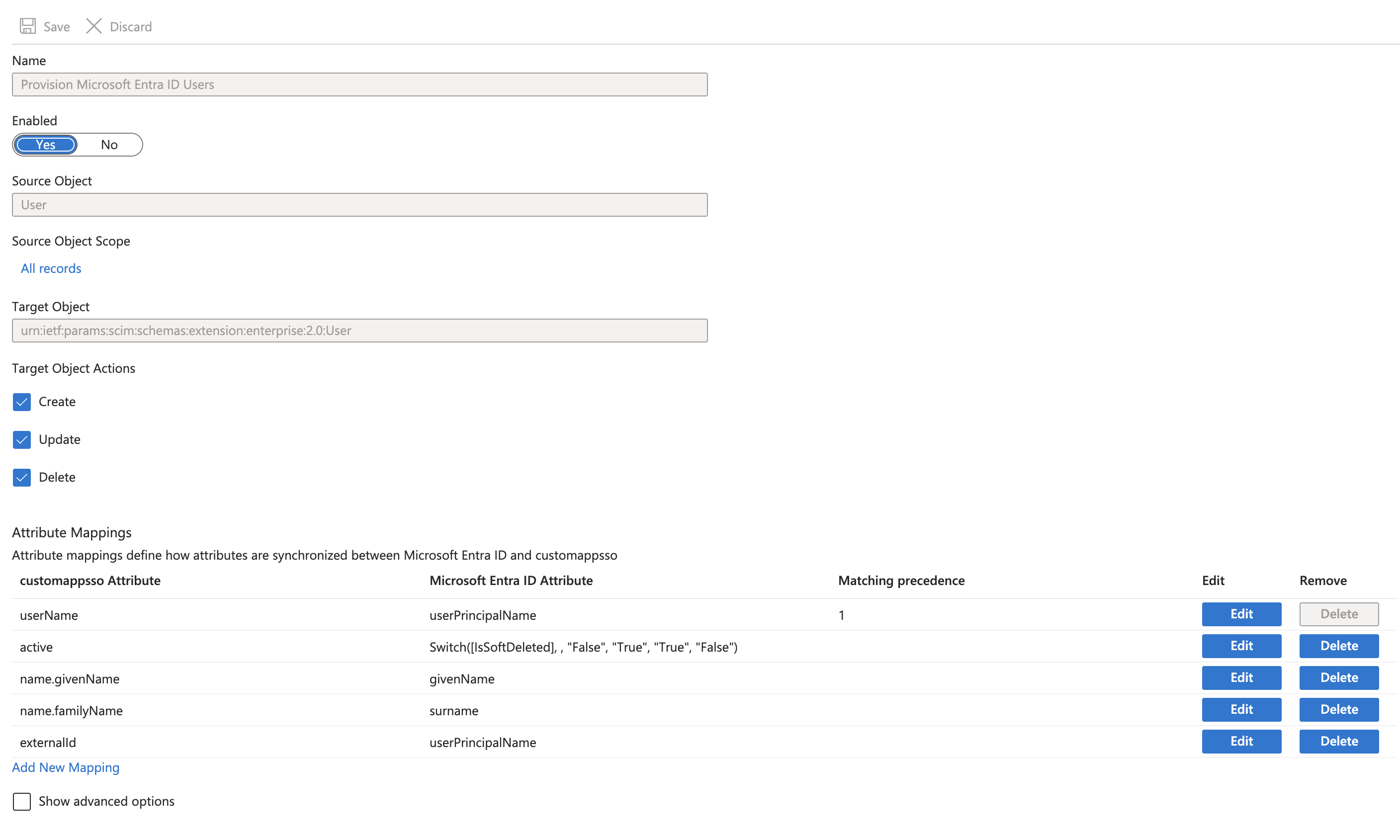 ms intra scim attribute