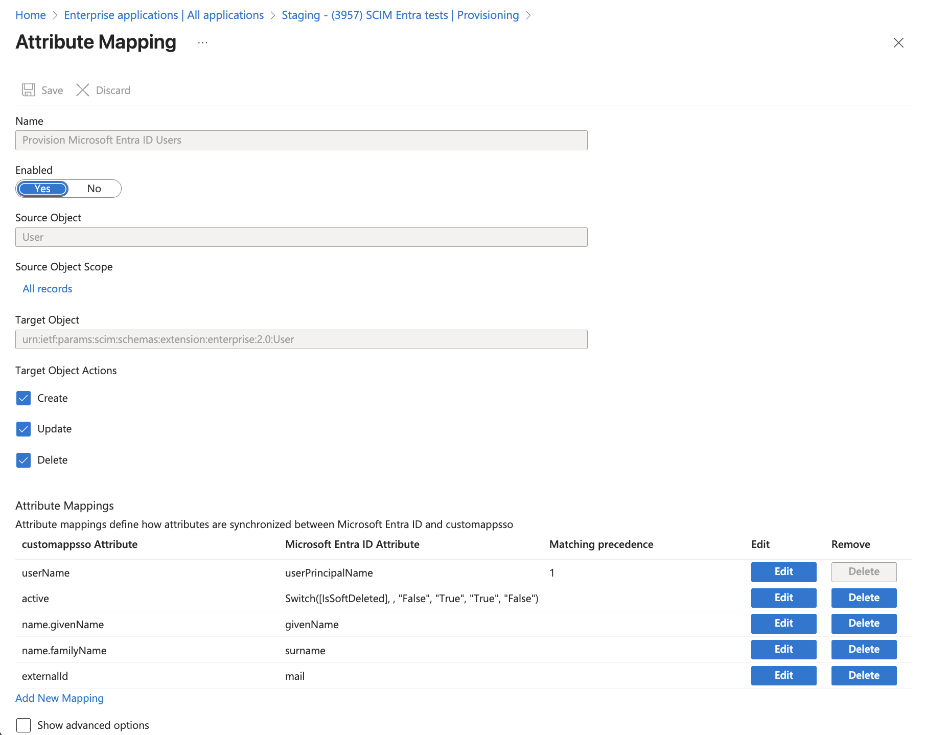 ms intra scim attribute