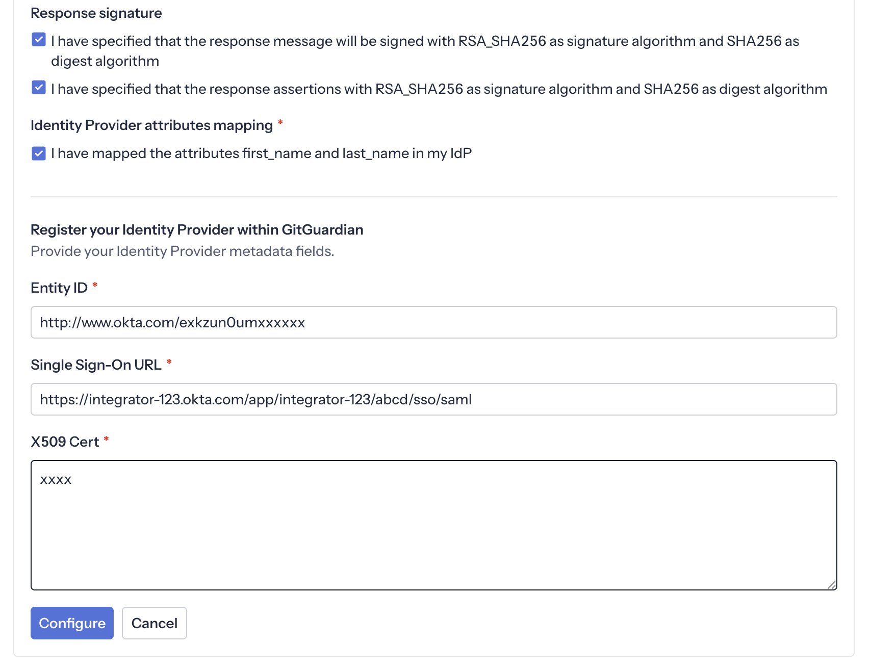 GitGuardian IdP configuration