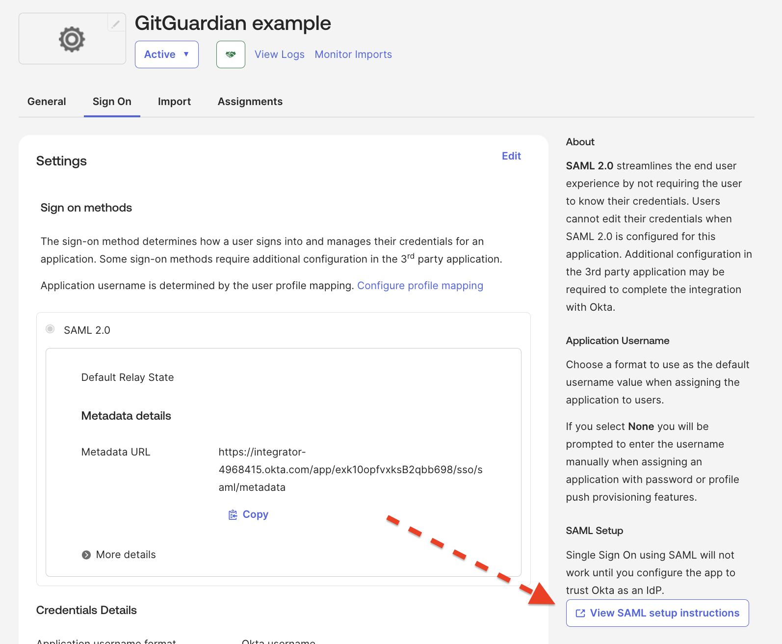 okta setup instructions