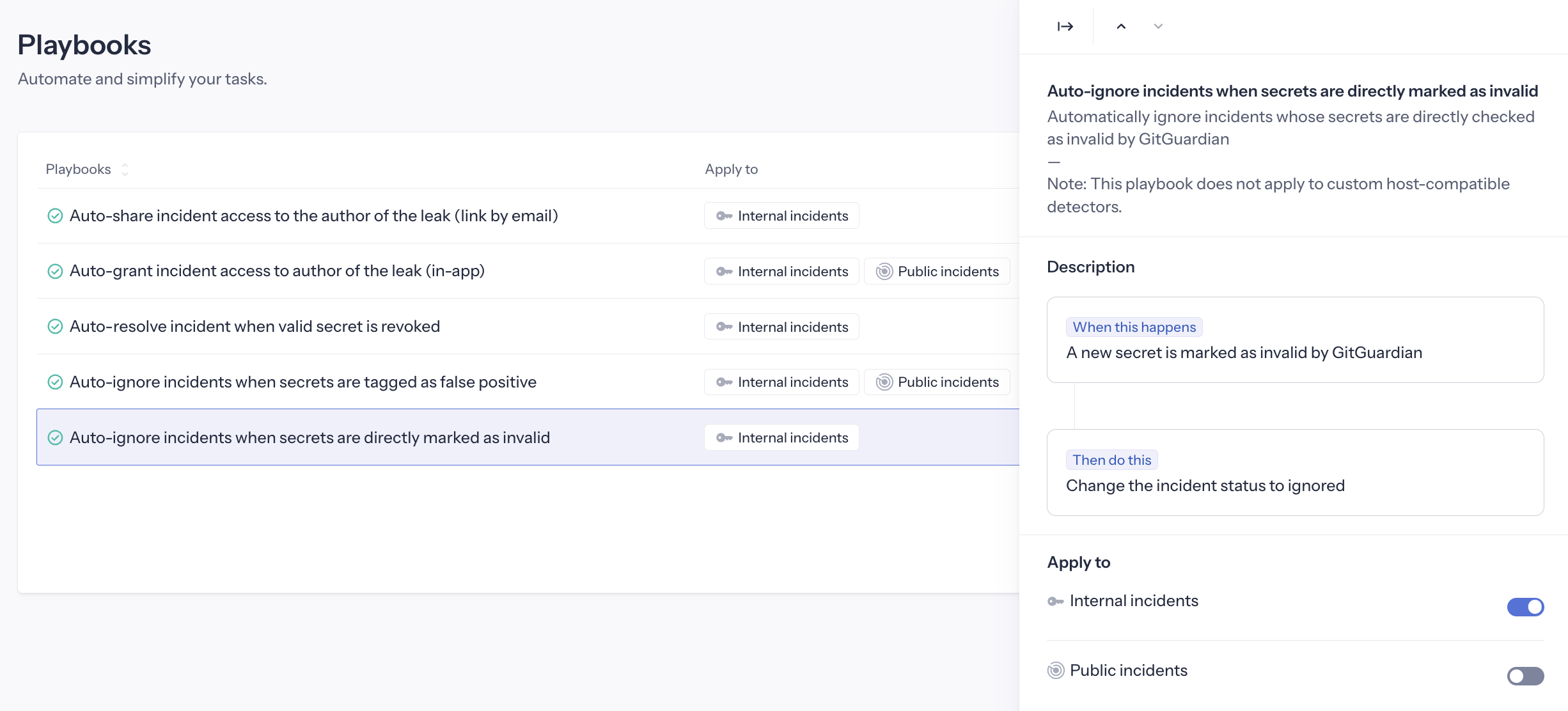 Auto-ignore invalid secrets playbook