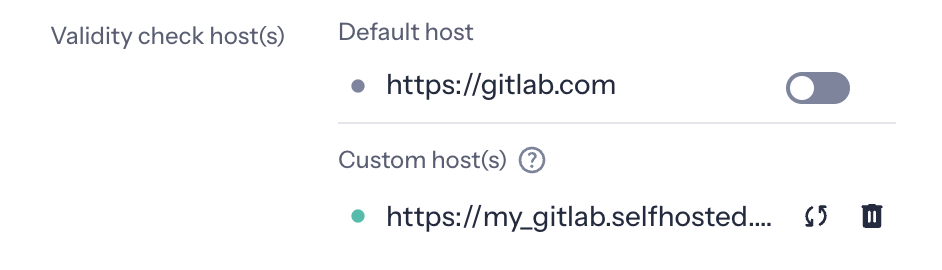 Default host left out of validity checks, with one valid custom host
