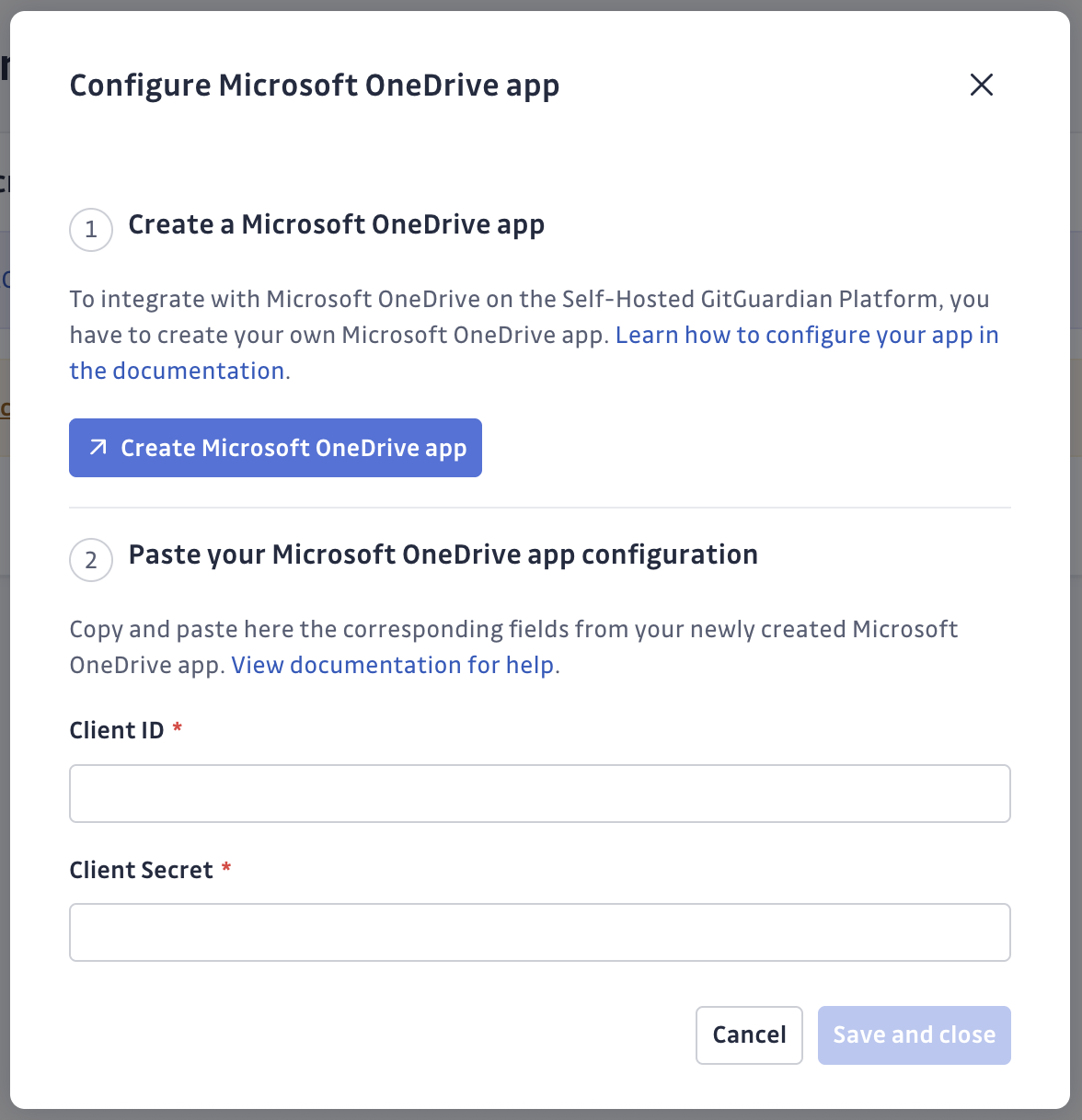 Configure Microsoft OneDrive app