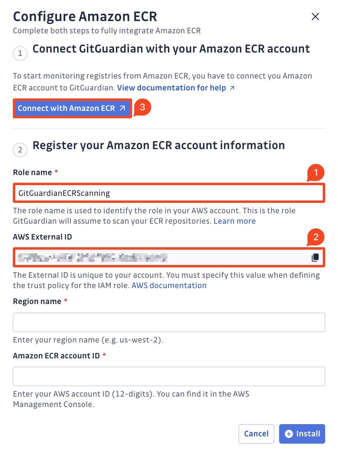 Amazon ECR install