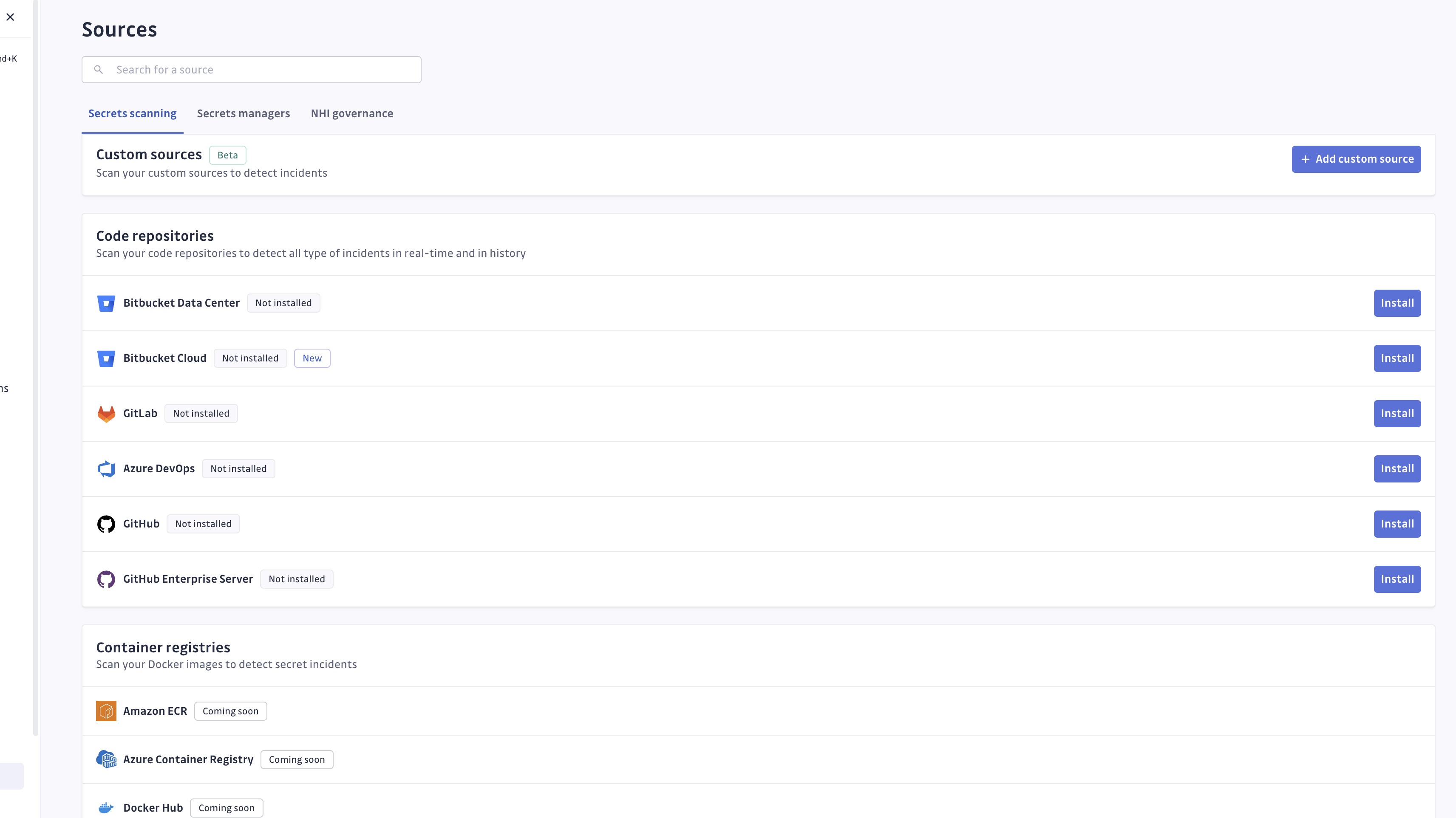 Find Custom Sources