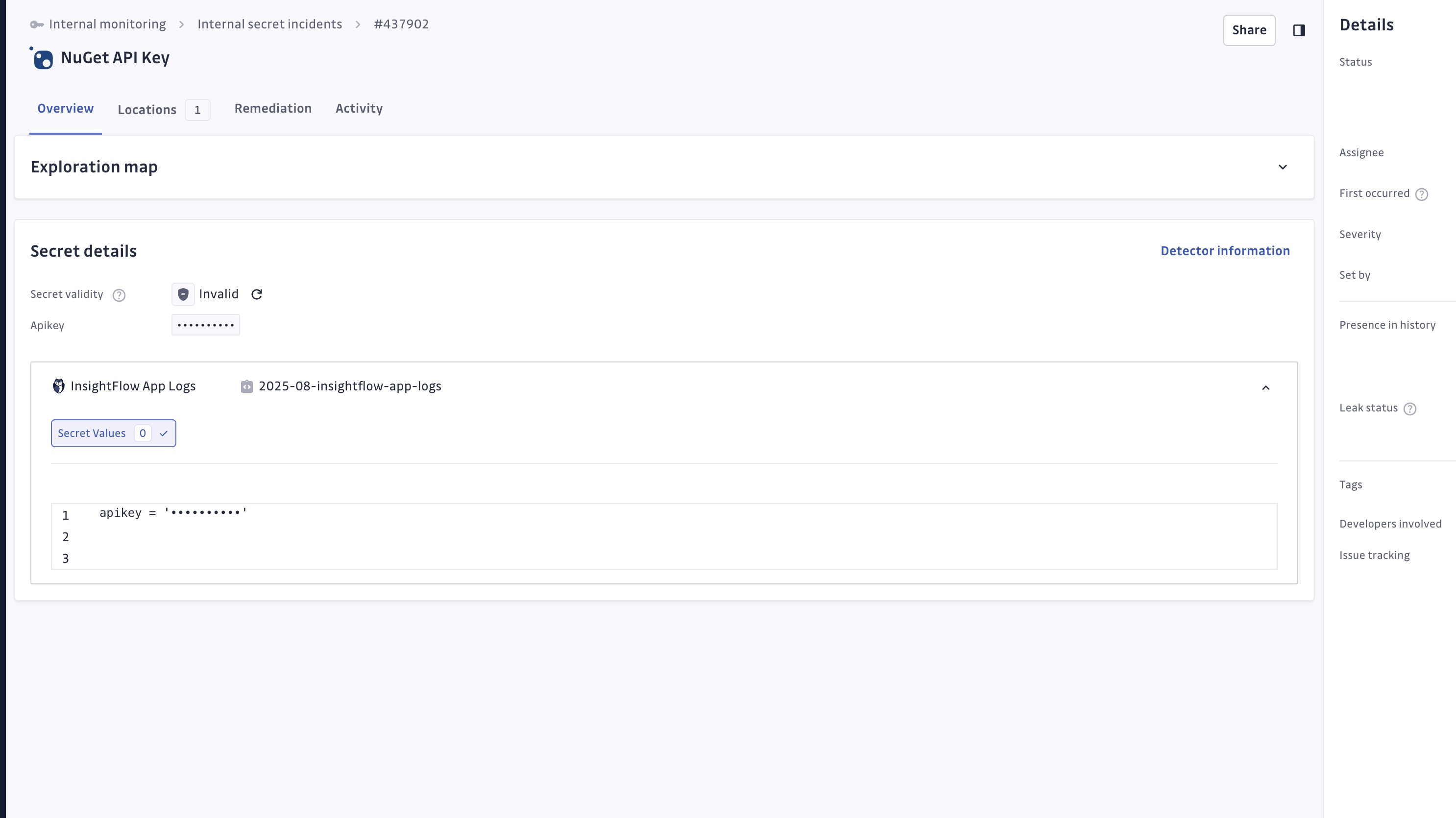 Custom Source Incident Detail
