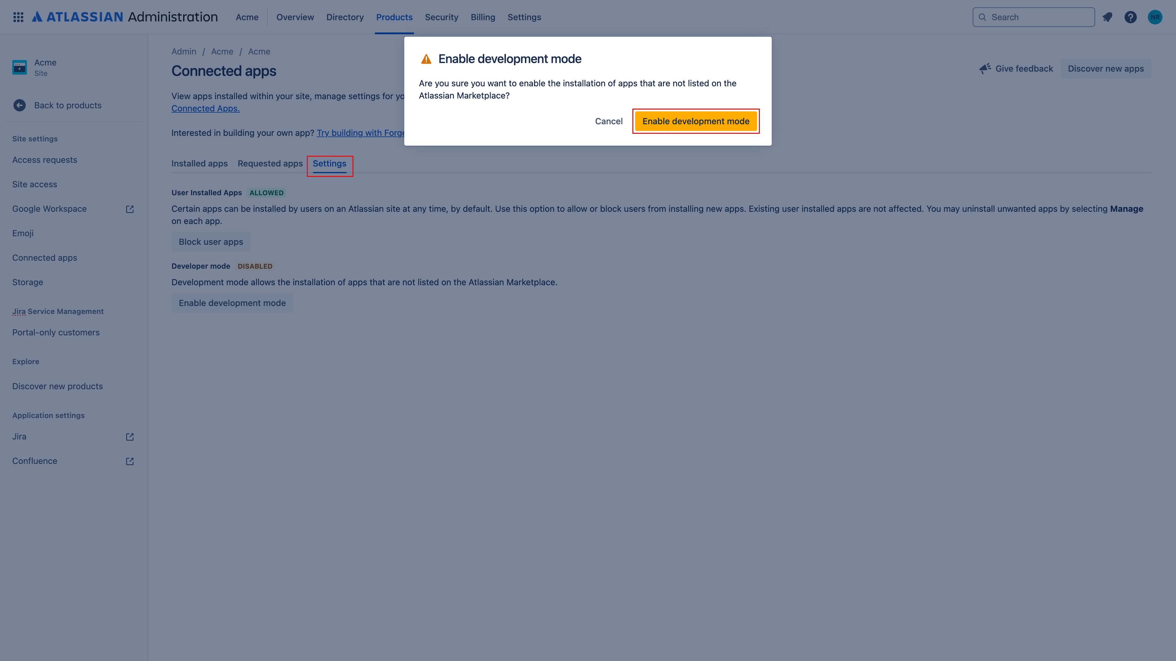Confluence Cloud Development Mode