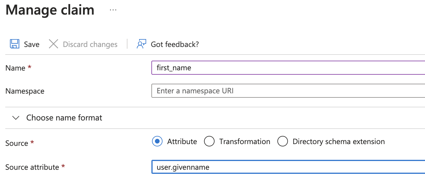 entra-id mapping first_name