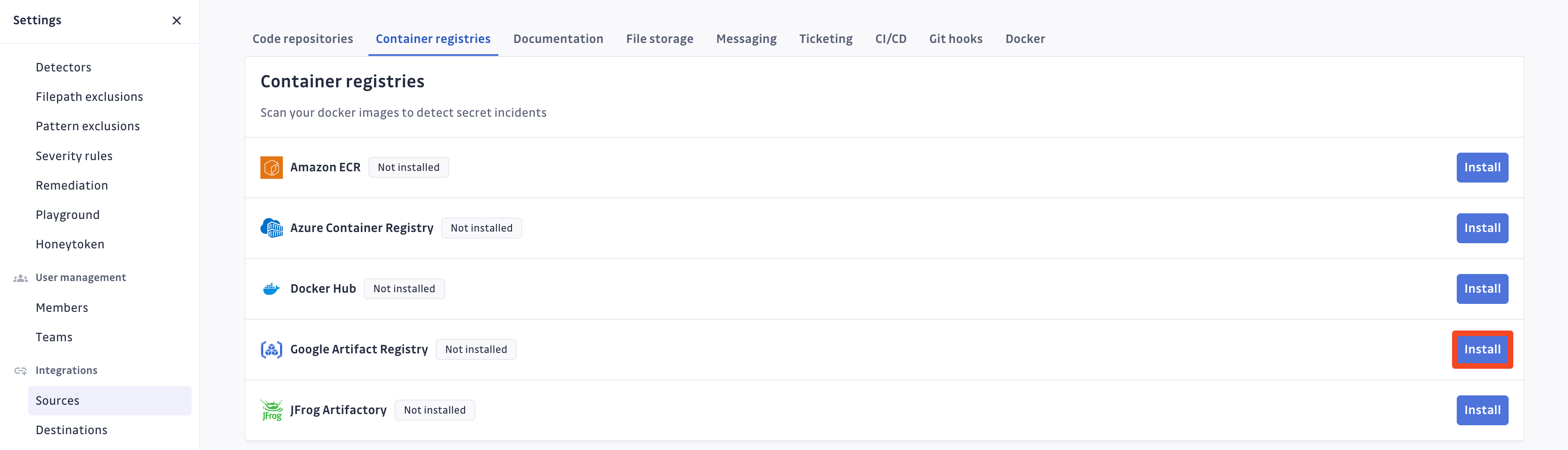 Google Artifact Registry install
