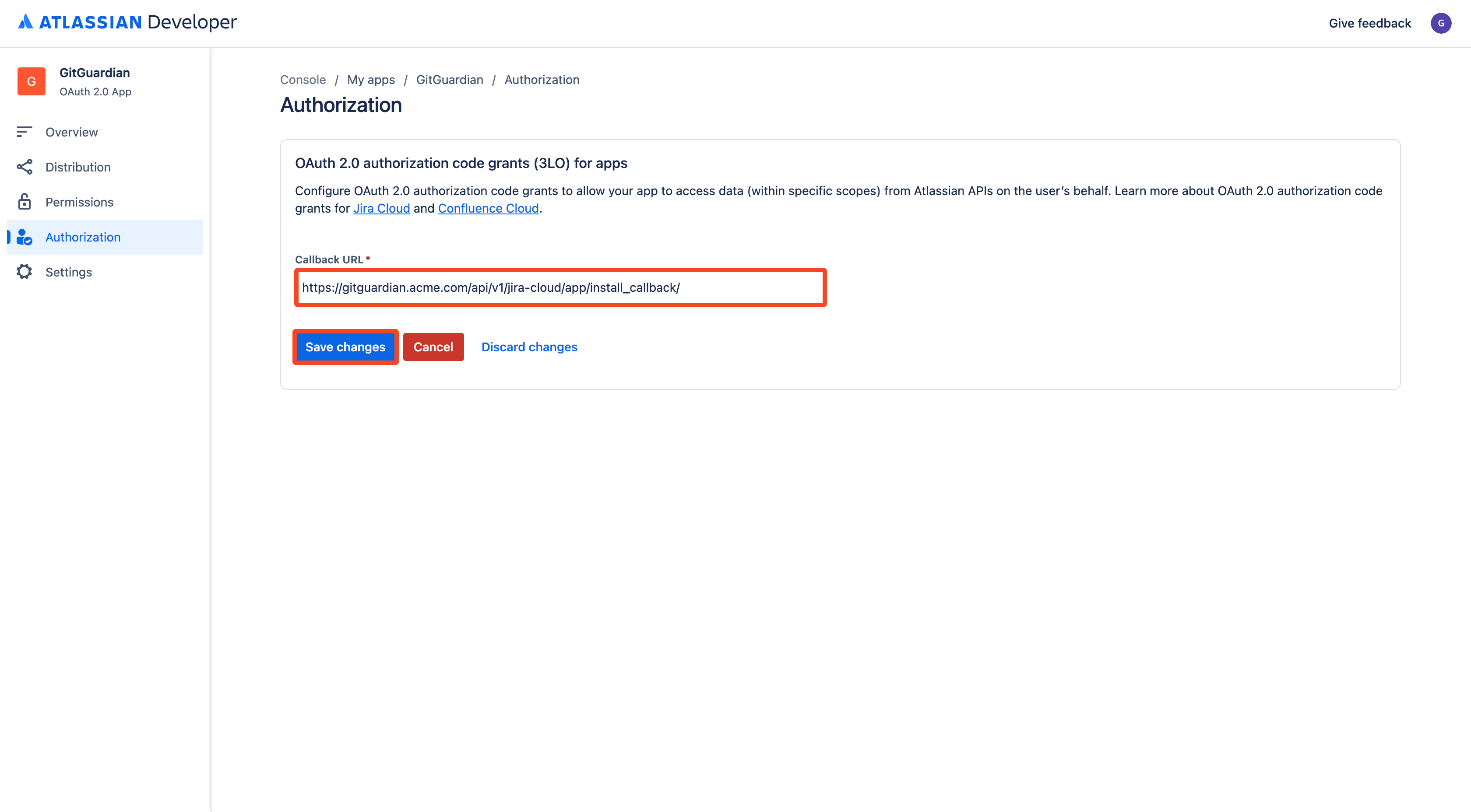 Jira Cloud - Callback URL