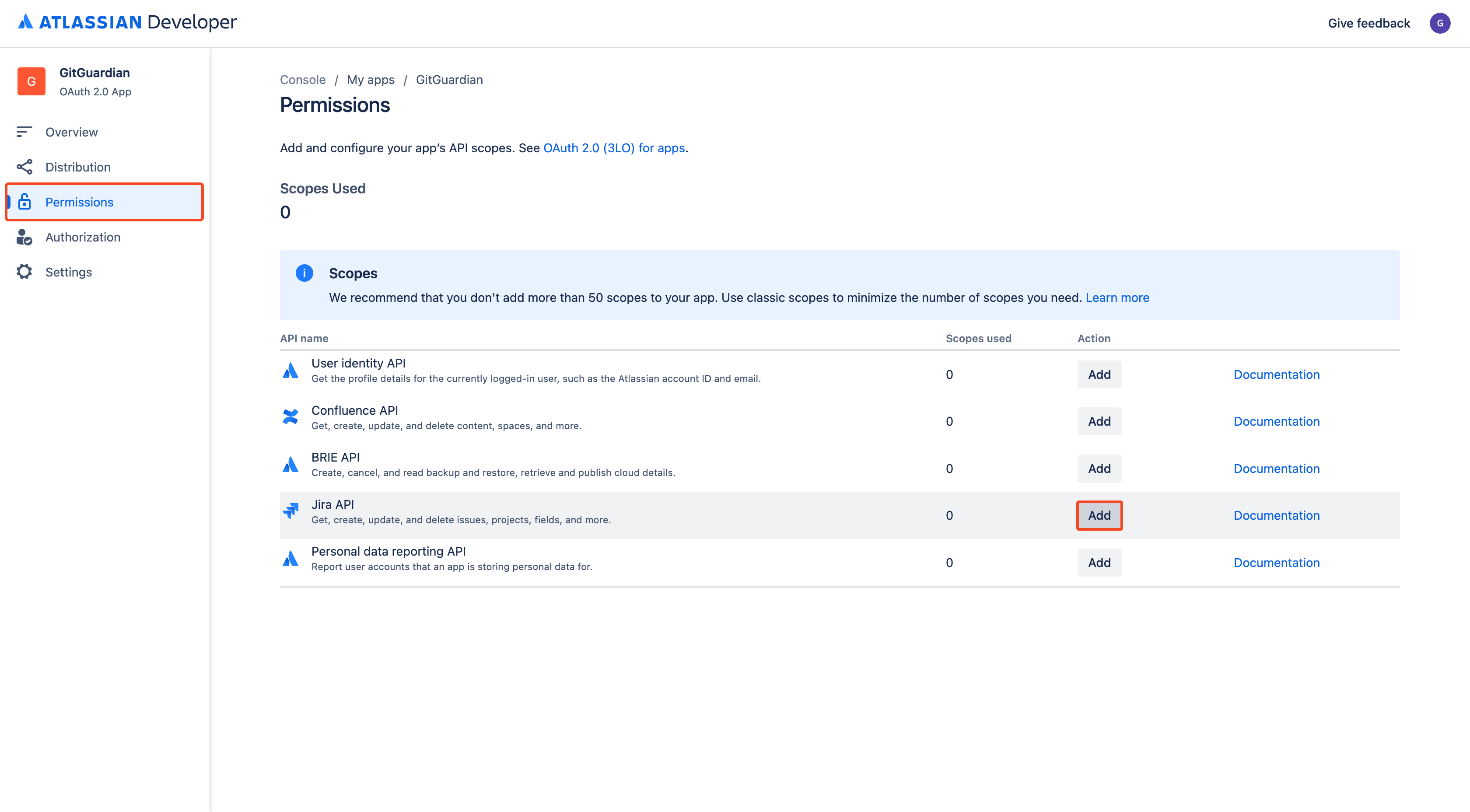 Permissions - Jira API add