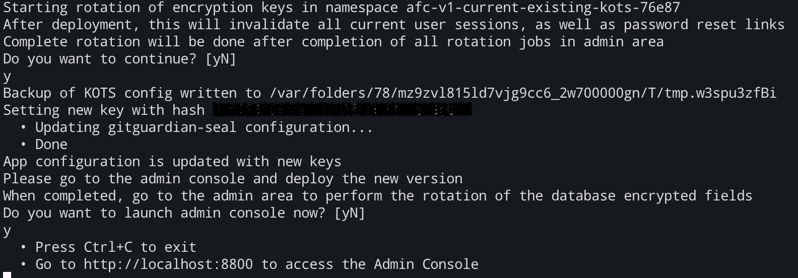 Script to add new data encryption key