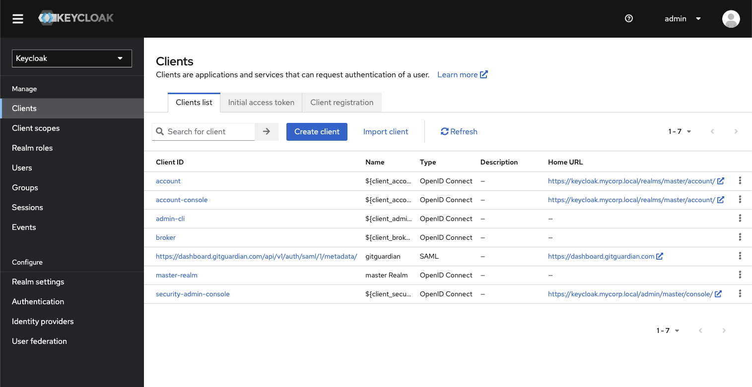 keycloak clients