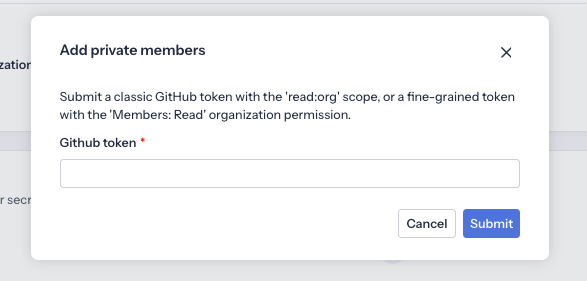Monitor private members - submit token