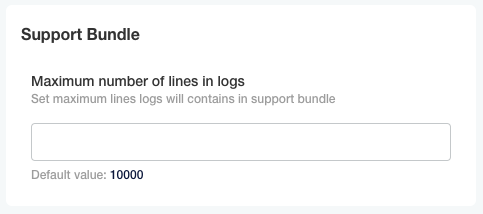 send support bundle