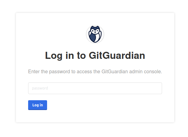 Admin console password