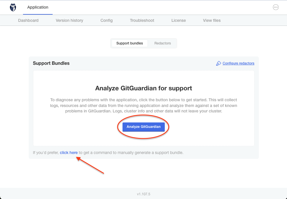 create support bundle